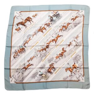 Rare Hermes "Sportsmen" silk scarf. 1970 — image 1