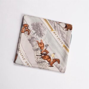 Rare Hermes "Sportsmen" silk scarf. 1970 — image 2
