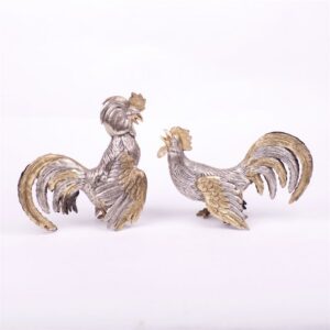 Set of 2 silver cocks — image 1