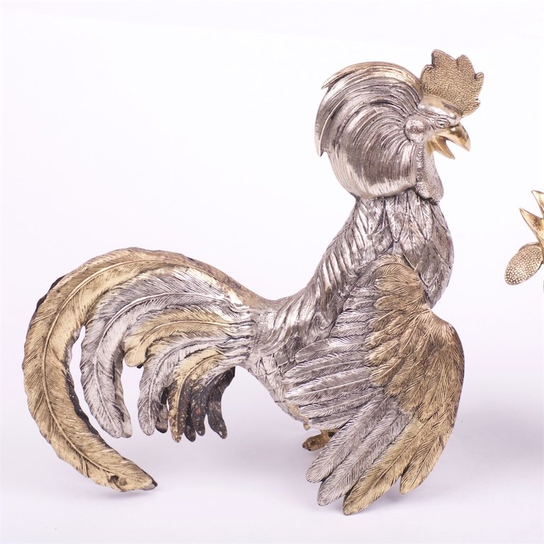 Set of 2 silver cocks — image 2