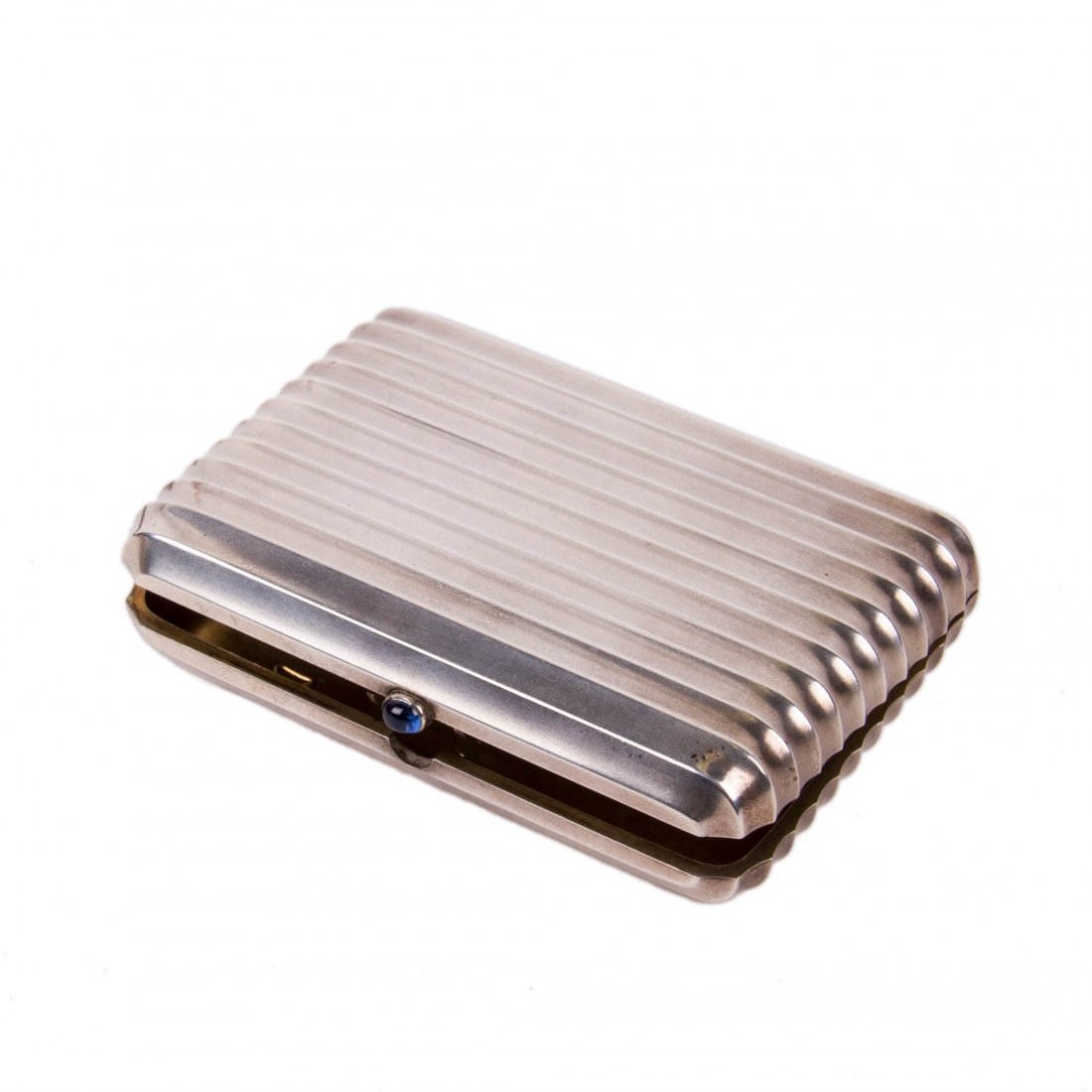 Massive Russian silver cigarette case with monogram — image 2