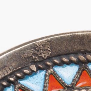 Russian silver plique-a-jour spoon. — image 5