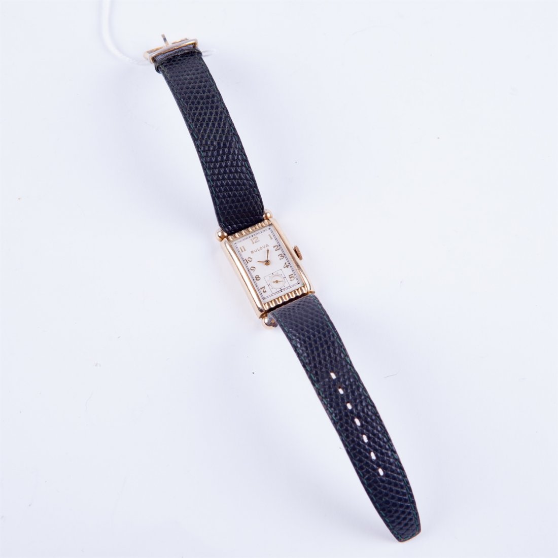 Bulova 14K gold filled rectangular men's wristwatch — image 2