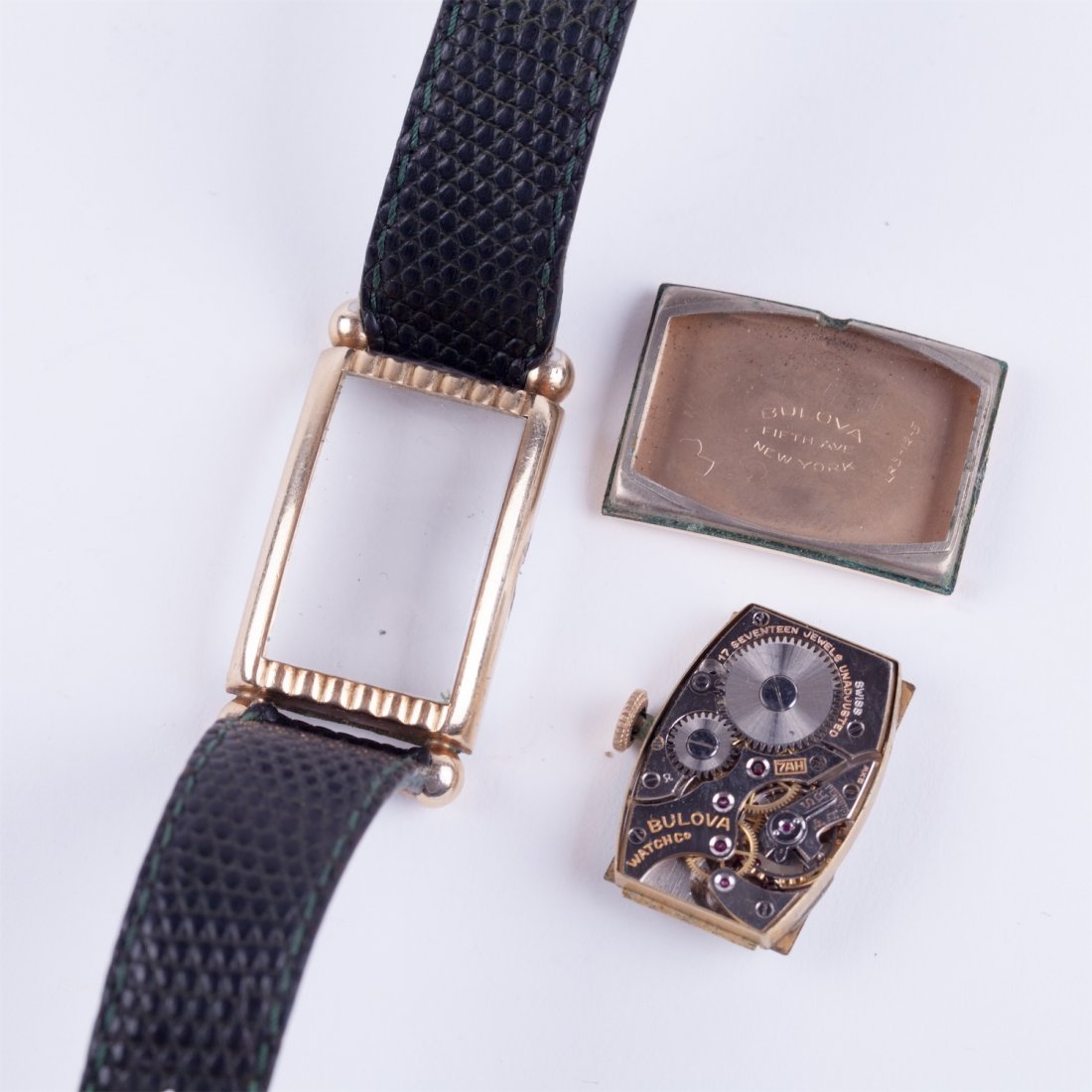 Bulova 14K gold filled rectangular men's wristwatch — image 5