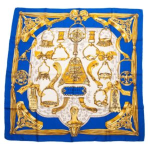 Hermes "Étriers" silk scarf. 1990 — image 1