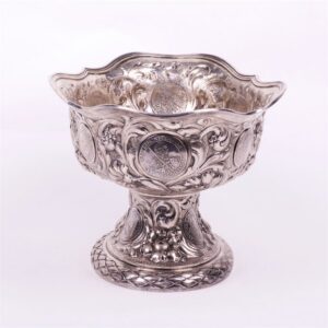 Huge silver vase with coins of Saxony XVI-XIX century. — image 2
