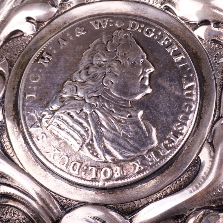 Huge silver vase with coins of Saxony XVI-XIX century. — image 8