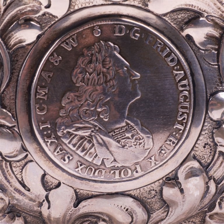 Huge silver vase with coins of Saxony XVI-XIX century. — image 9