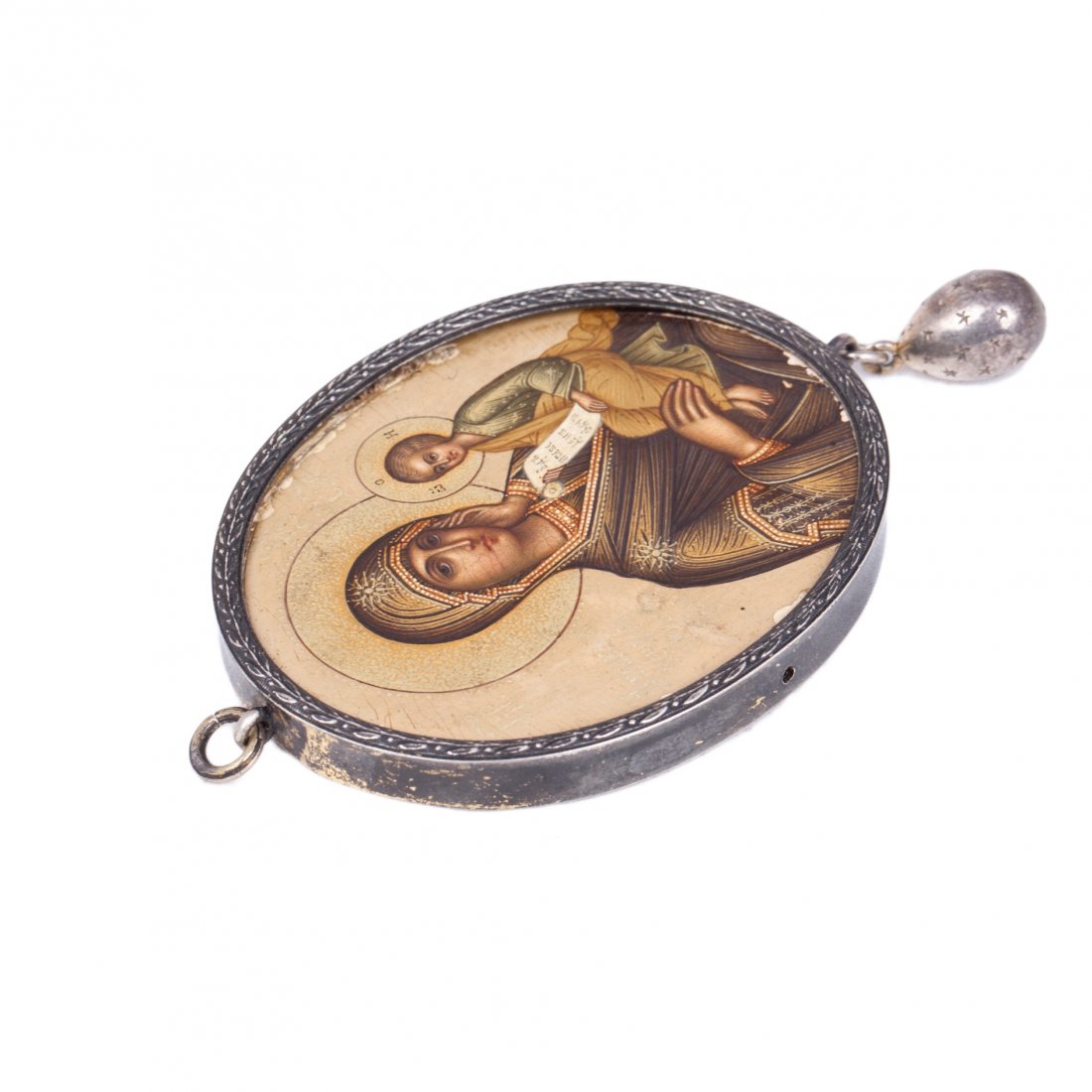 K. Faberge fine painted Icon of Mother of God — image 4