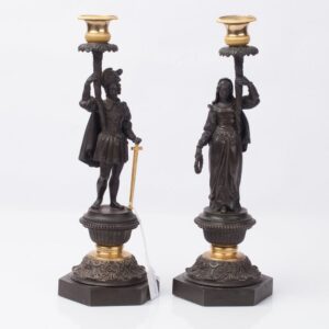 Pair of candlesticks. France. Bronze, gilded. — image 1
