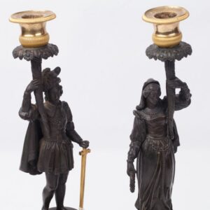 Pair of candlesticks. France. Bronze, gilded. — image 2