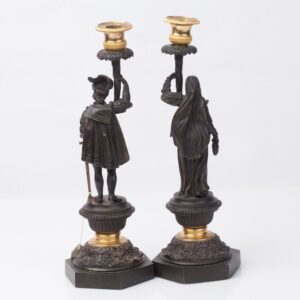 Pair of candlesticks. France. Bronze, gilded. — image 3