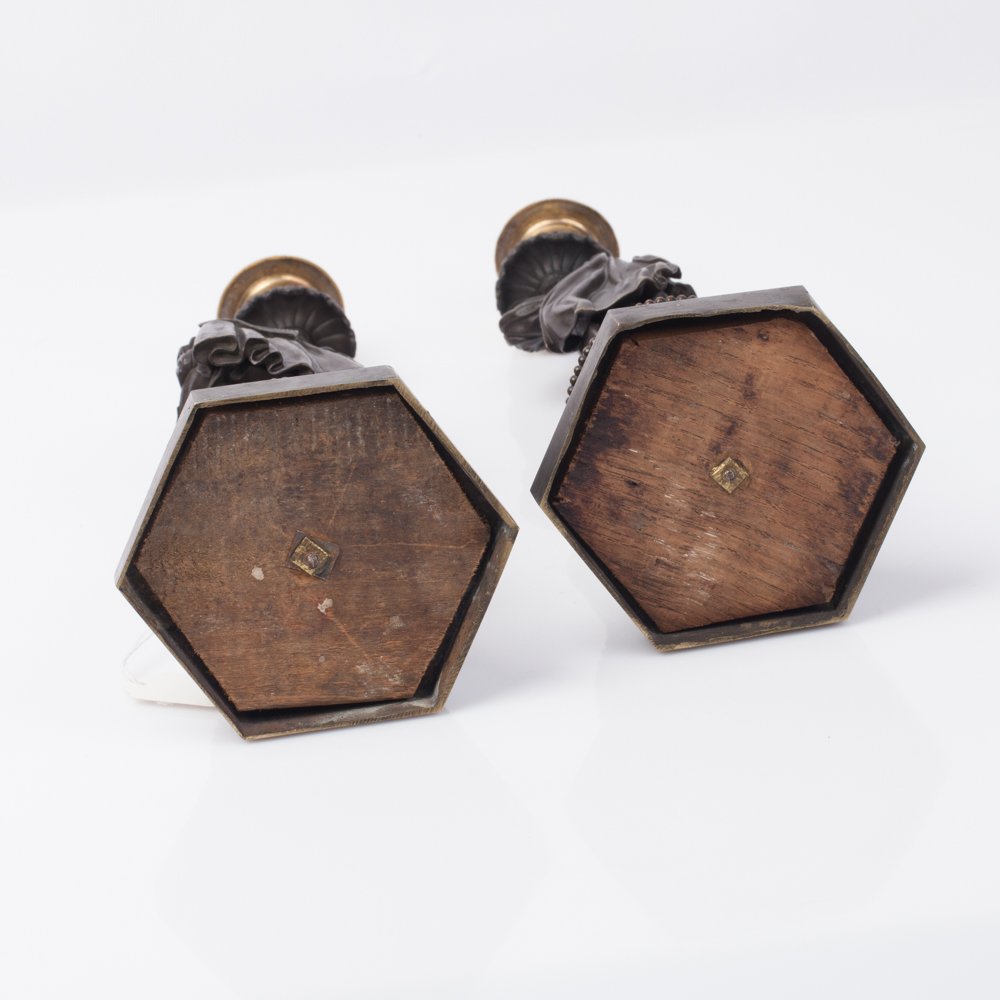 Pair of candlesticks. France. Bronze, gilded. — image 4