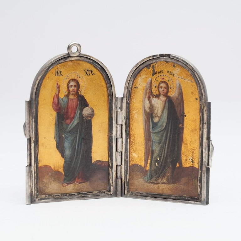 Russian Diptych Christ and the Guardian Angel — image 1