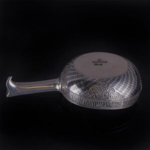 Russian silver and niello kovsh with a proverb — image 4