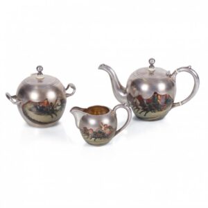 Russian silver tea set. Makers mark of Nikolay — image 1
