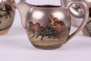 Russian silver tea set. Makers mark of Nikolay — image 4
