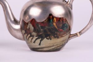 Russian silver tea set. Makers mark of Nikolay — image 5
