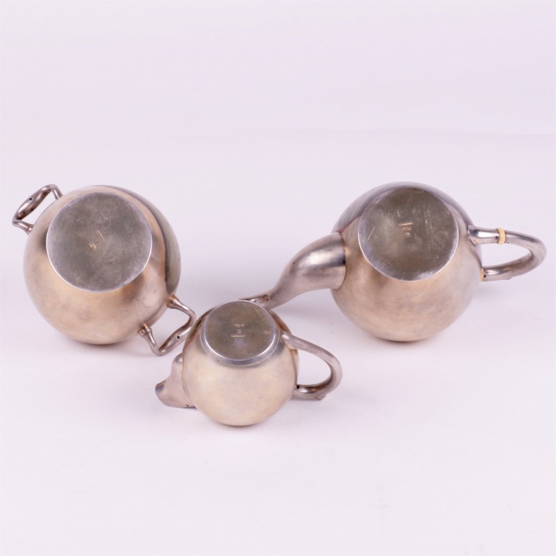 Russian silver tea set. Makers mark of Nikolay — image 6