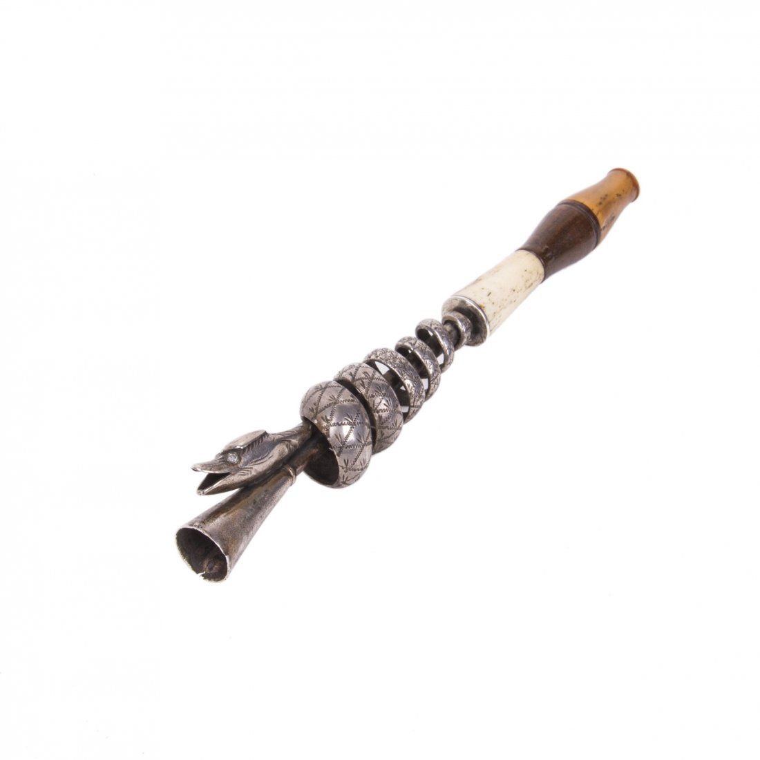 Unusual Russian silver, wood and white material — image 1