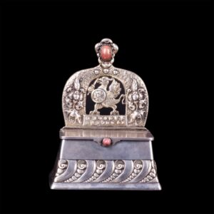 Exceptional Faberge gem-set presentation salt-cellar — image 1