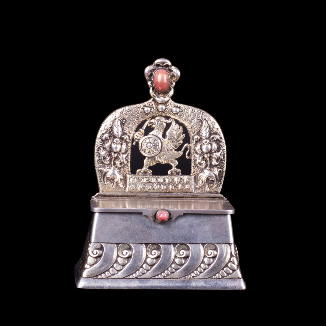 Exceptional Faberge gem-set presentation salt-cellar — image 1
