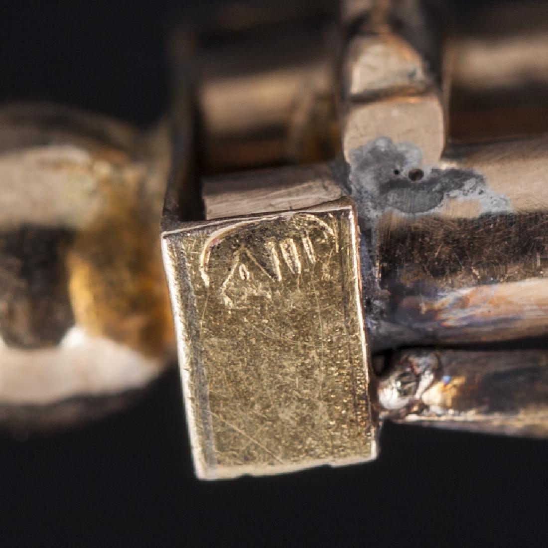 Gold, 56 brooch with diamonds old cut — image 6