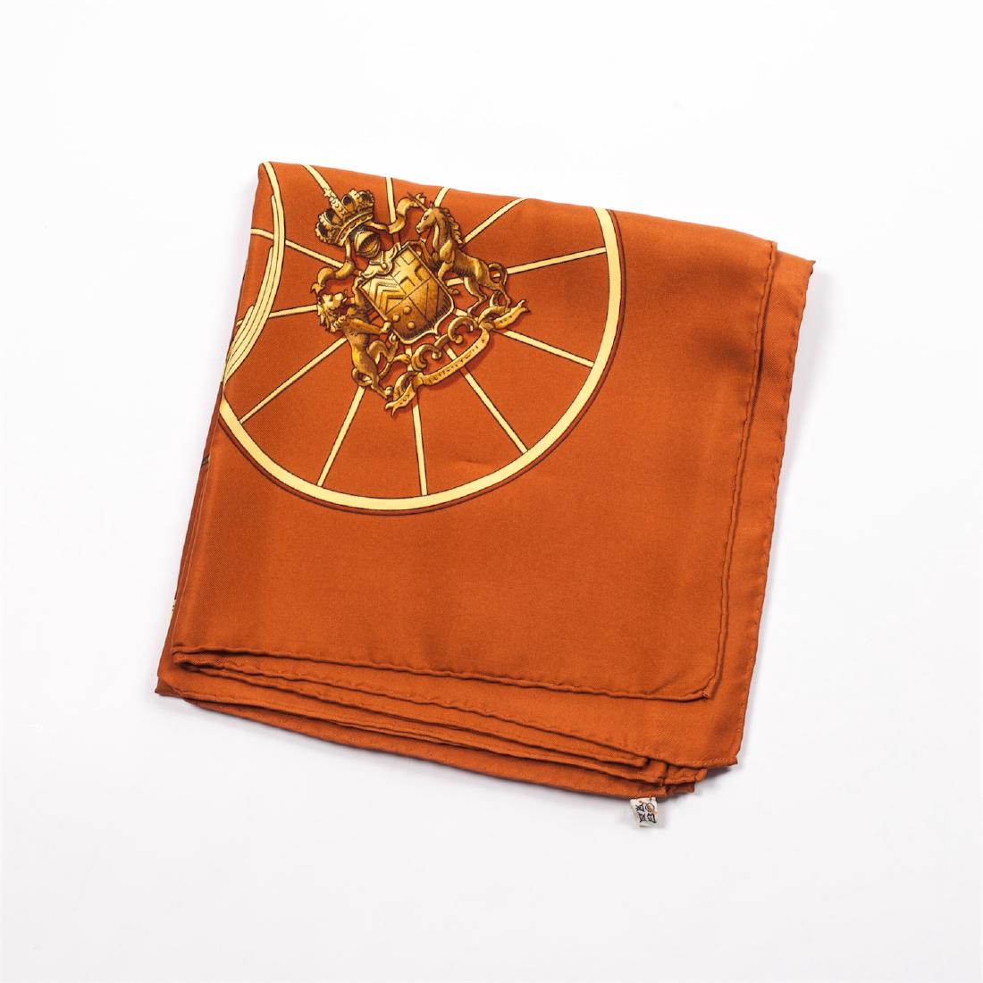 Hermes "Springs" silk scarf, Author Philippe Ledoux. — image 2