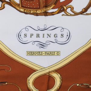 Hermes "Springs" silk scarf, Author Philippe Ledoux. — image 3