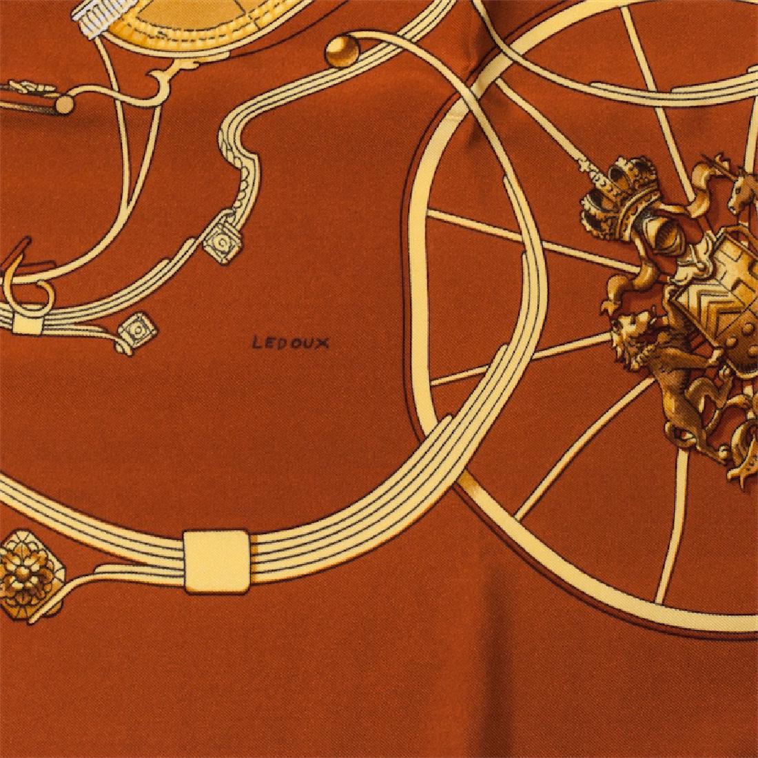 Hermes "Springs" silk scarf, Author Philippe Ledoux. — image 4