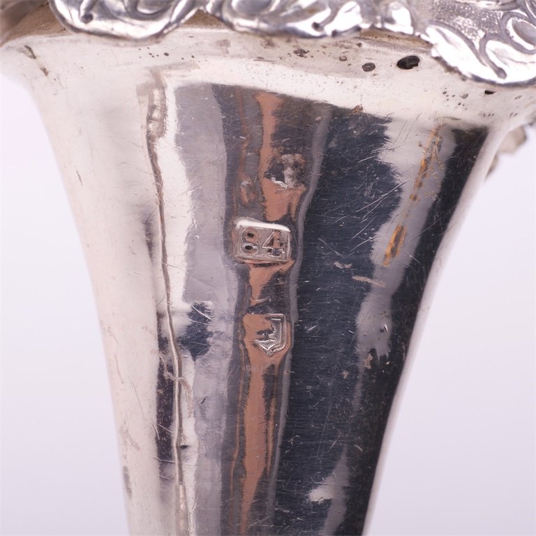 Pair of solid silver candlesticks. Russia. — image 5