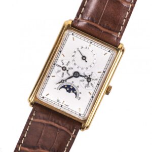 Swiss gilded men's wristwatch with calendar — image 1