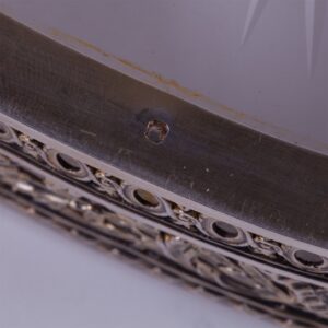 French solid silver box with blue glass. — image 4
