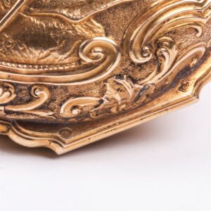 Gold Repousse Pair case watch, signed Pasteur — image 4