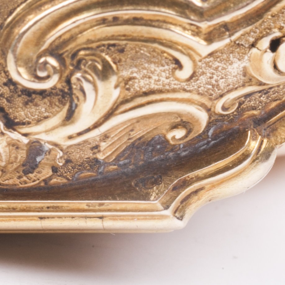 Gold Repousse Pair case watch, signed Pasteur — image 5