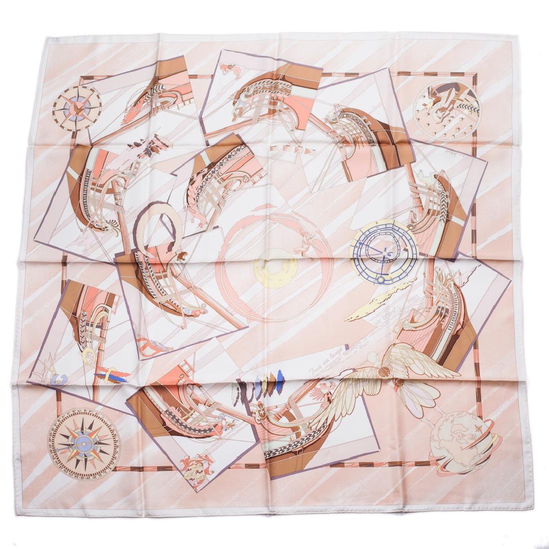 Hermes "Face au large" silk scarf. 2000. — image 1