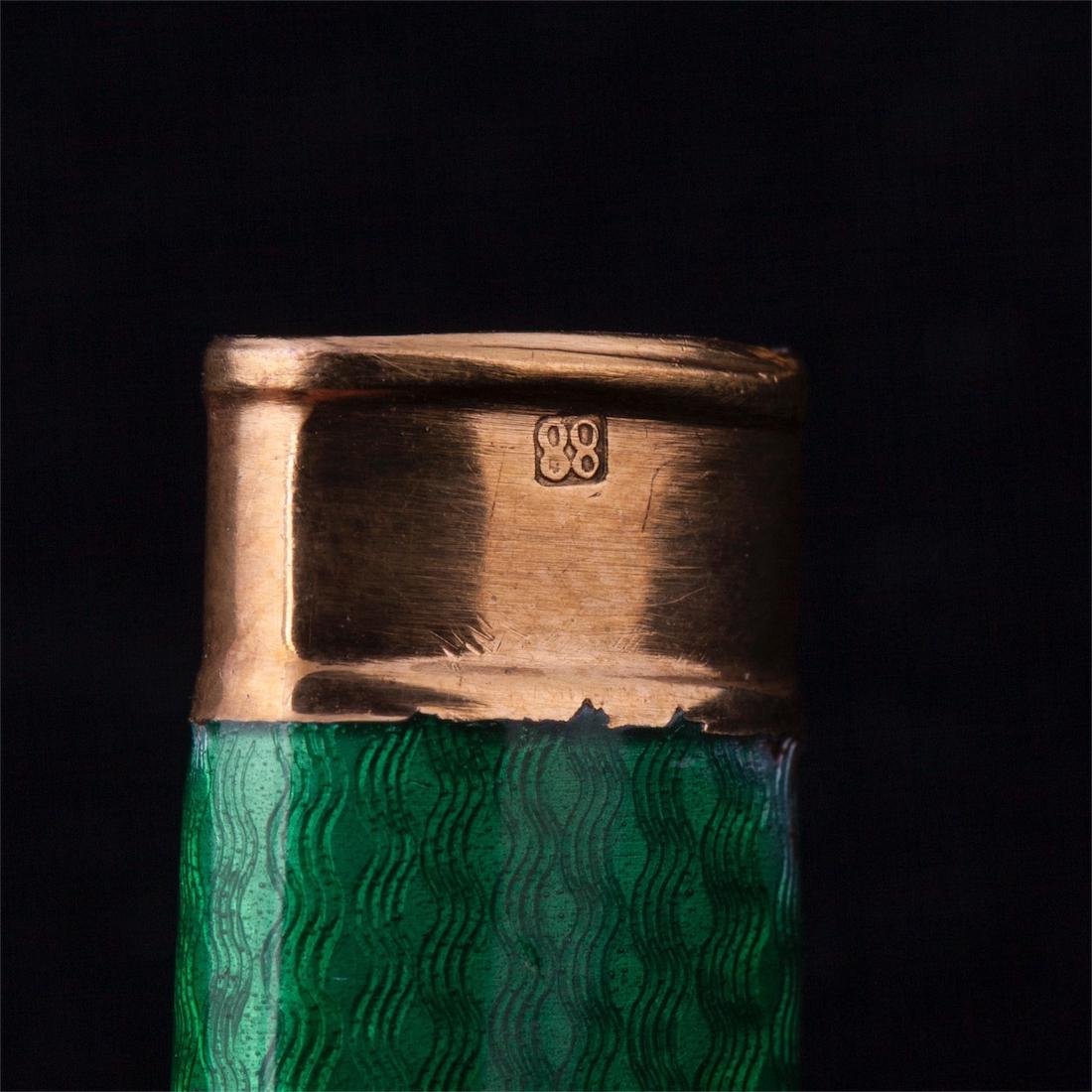 Russian Faberge silver-gilt and guilloche enamel pencil — image 4