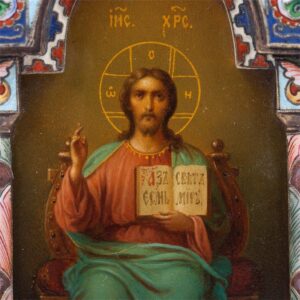 Russian triptych with depiction of saints — image 2