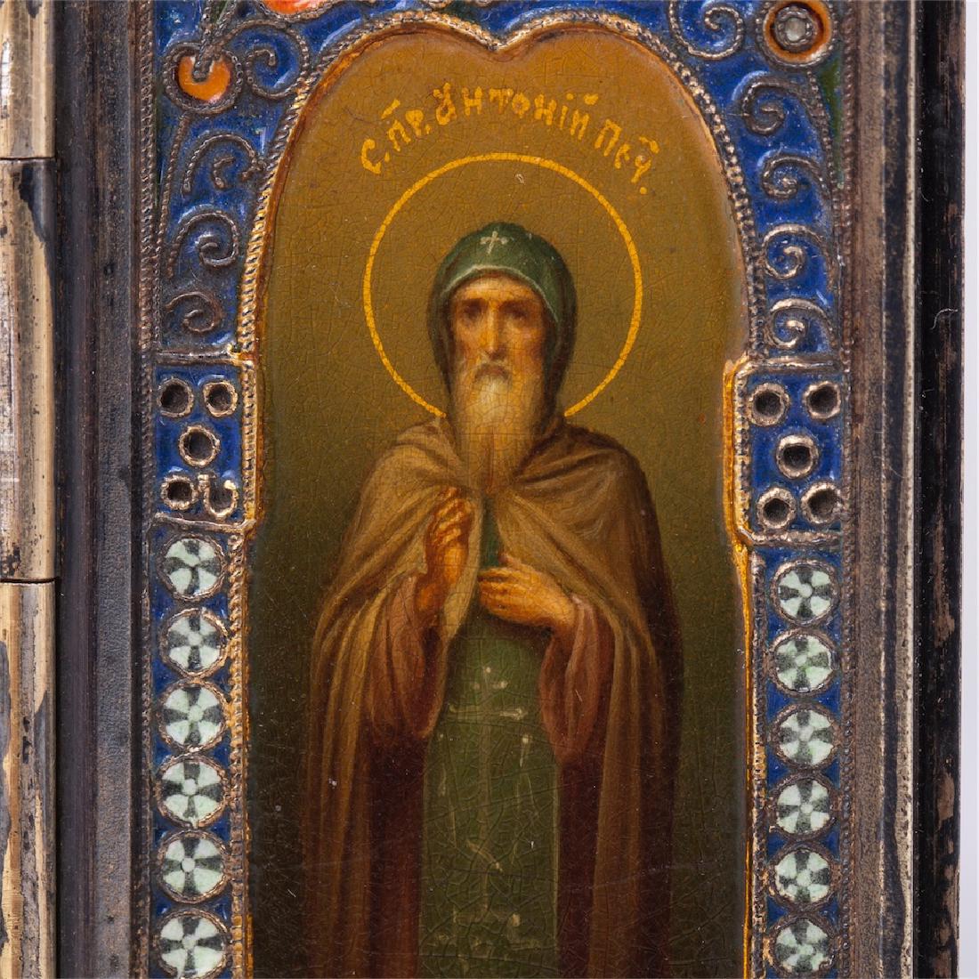 Russian triptych with depiction of saints — image 4