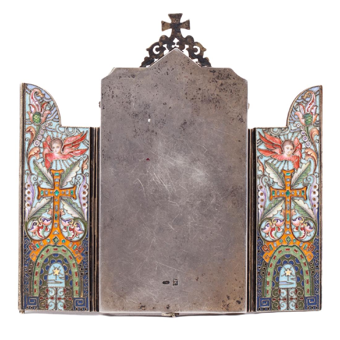 Russian triptych with depiction of saints — image 5