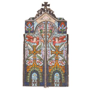 Russian triptych with depiction of saints — image 6
