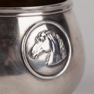 Silver sugar bowl. Workshop of I.Sazikov, 1862 yr. — image 4