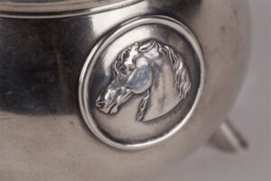 Silver sugar bowl. Workshop of I.Sazikov, 1862 yr. — image 5