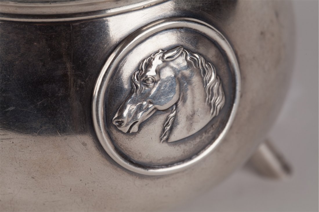 Silver sugar bowl. Workshop of I.Sazikov, 1862 yr. — image 5