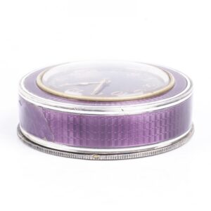 French silver and an enamel desk clock — image 4