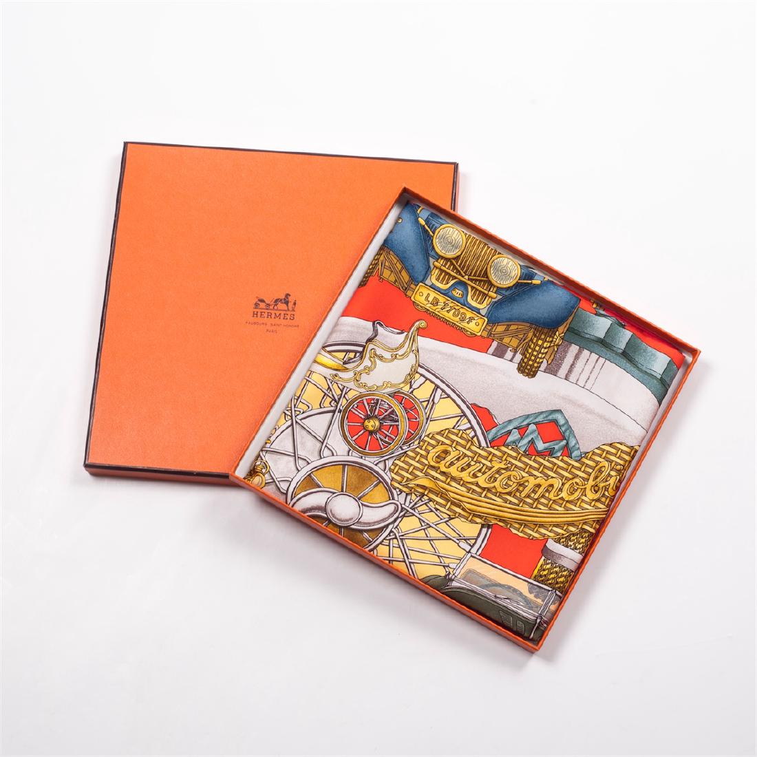 Hermes "Automobile" silk scarf. 1996 — image 2