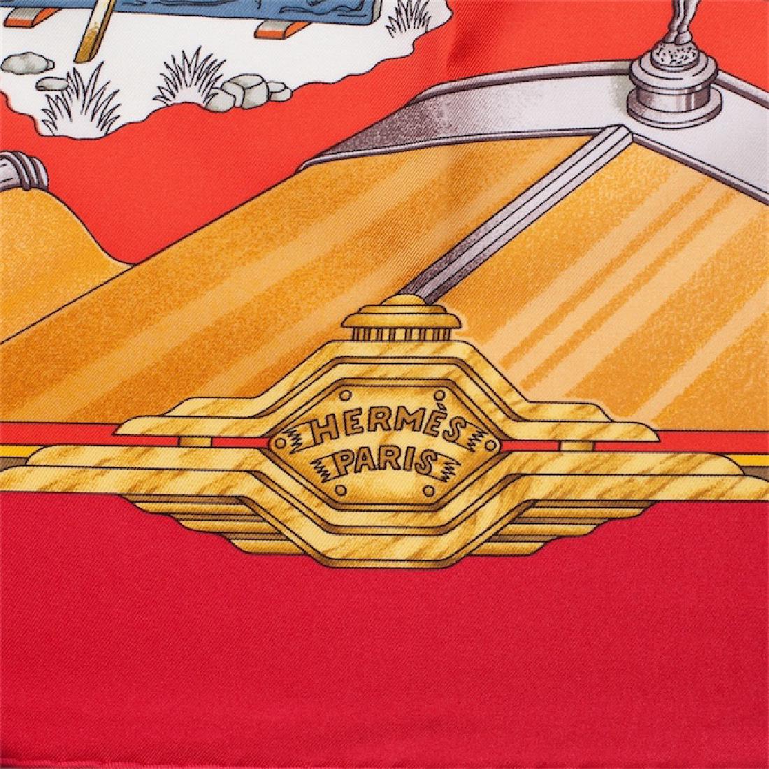 Hermes "Automobile" silk scarf. 1996 — image 3