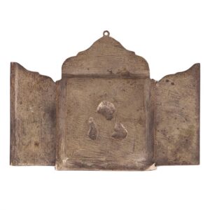 Russian cloisonne enamel brass triptych — image 2