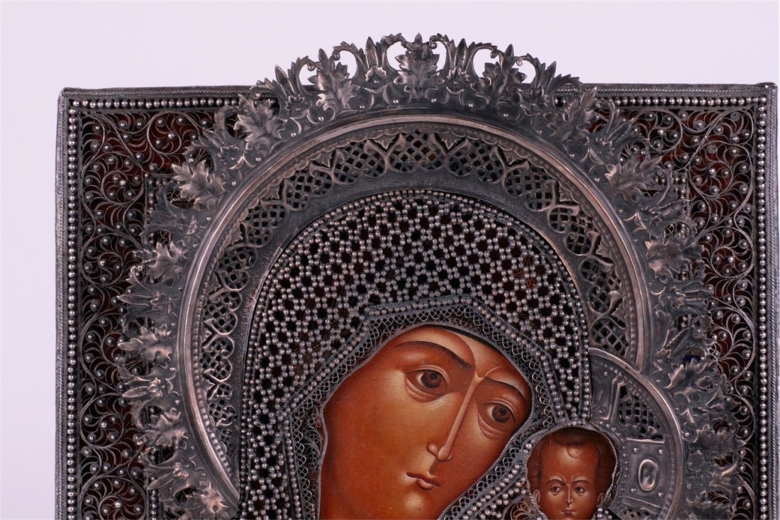 Russian icon of Mother of God of Kazan. Moscow, 1816y. — image 2
