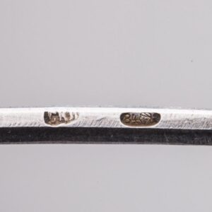 Set of 12 engraved silver tea spoons — image 5